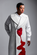 Sleeveless Overcoat in Ivory